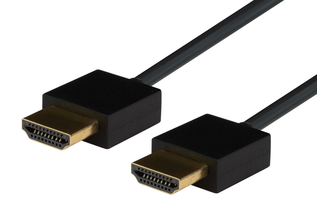 DYNAMIX 3M HDMI BLACK Nano High Speed With Ethernet Cable. Designed for UHD Display up to 4K2K@60Hz. Slimline Robust Cable. Supports CEC 2.0, 3D, & ARC. Supports Up to 32 Audio Channels.