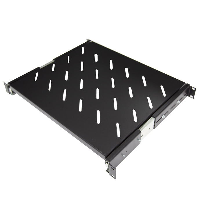 DYNAMIX Sliding Shelf 375mm Deep to fit 600mm Deep Cabinets. Max load: 20kg. Black Colour