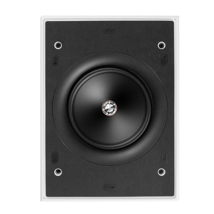 KEF Ultra Thin Bezel 6.5'' Rectangular In-Wall Speaker. 160mm Uni-Q driver with 16mm aluminium dome tweeter with tangerine waveguide. Magnetic grille. IP64 rated. Sold individually