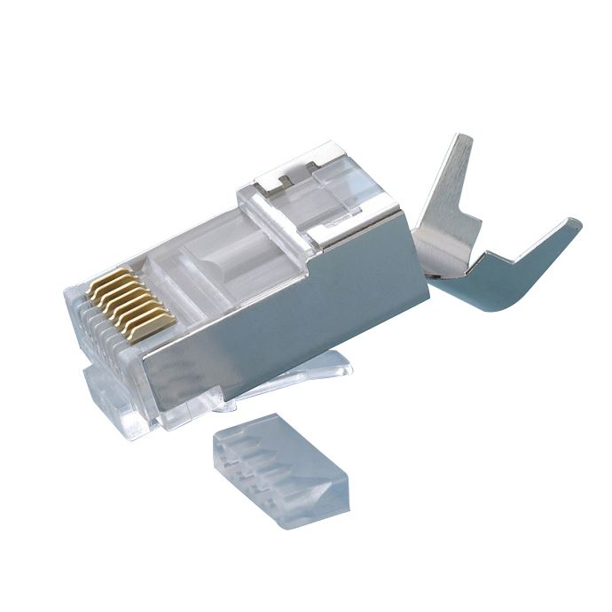 PLATINUM TOOLS Cat6A Shielded Plug. 10G plug for Cat6A shielded cable. 10x clamshell. External Ground