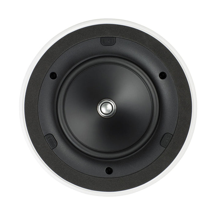 KEF Ultra Thin Bezel 6.5'' Round In-Ceiling Speaker. 160mm Uni-Q driver with 16mm aluminium dome tweeter. Magnetic grille. IP64 rated. Marine grade. SOLD AS A PAIR