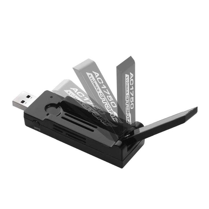 EDIMAX AC1750 Wireless Dual-band USB3.0 Adapter with 180 Adjustable Antenna. Easily Upgrade to Fastest 11ac Wi-Fi. Beamforming High Performance 3T3R MIMO.