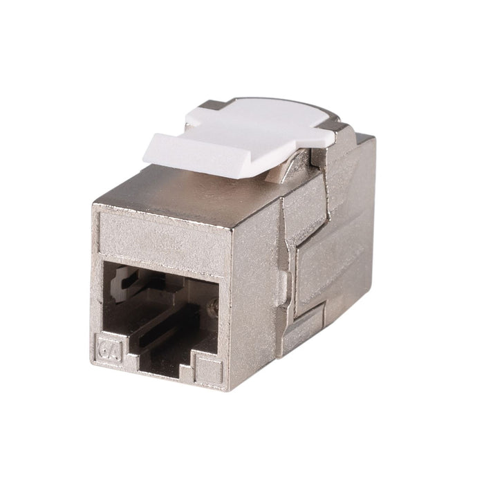 DYNAMIX Cat 6A Sheilded Coupler Keystone Straight Through Wiring Colour Silver