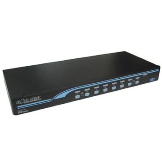 REXTRON 1-8 USB/PS2 Hybrid KVM Switch with USB Console Ports. Includes 8x 1.8m USB 2-in-1 leads.