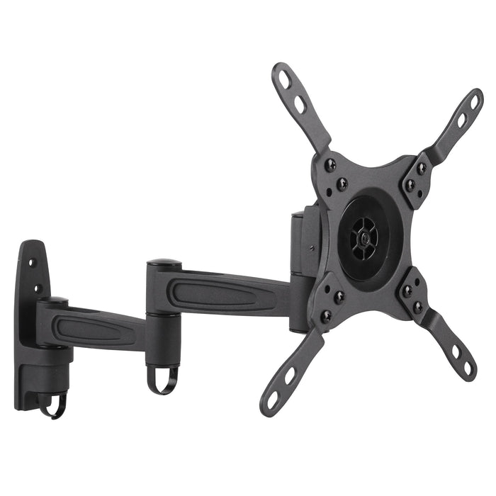 BRATECK 13"-42" Anti-Theft Full- Motion Monitor/TV Wall Mount. Anti- Theft Locking Hole for Additional Security (Padlock Required). Max VESA 200x200. Max Load 20kgs. Max Arm Extension 417mm. Black Colour.