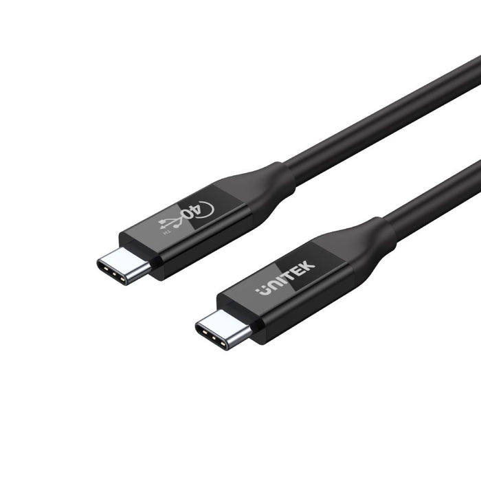 UNITEK 0.8m USB4 USB-C to USB-C Cable. Supports up to 40Gbps Transfer Rate, 100W 20V/5 A Power Delivery. 8K Ultra HD Display. Compatible with Thunderbolt 3 and 4 USB 4.0  USB-IF Certified. Black