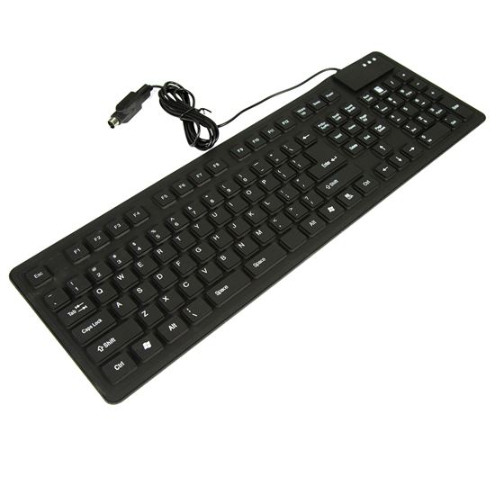 DYNAMIX Flexible USB Keyboard 109 keys. Black Colour.