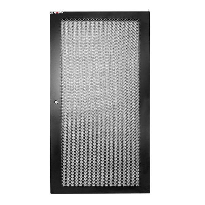 DYNAMIX Mesh Front Door 600mm 27U with Small Round Lock for Wall Mounted Cabinets.