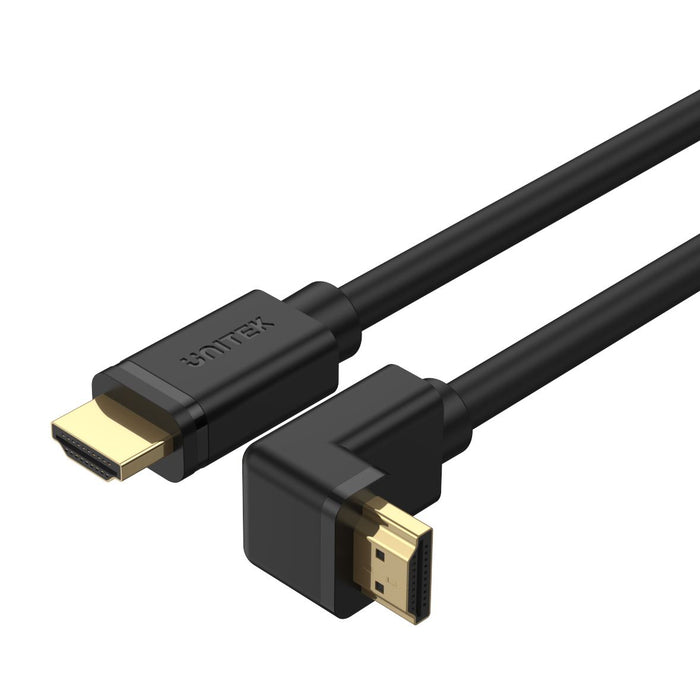 UNITEK 3M 4K HDMI 2.0 Right Angle Cable with 270 Degree Elbow. Supports HDR10, HDCP2.2, 3D & 7.1 Surround Sound. Gold-Plated Connectors.
