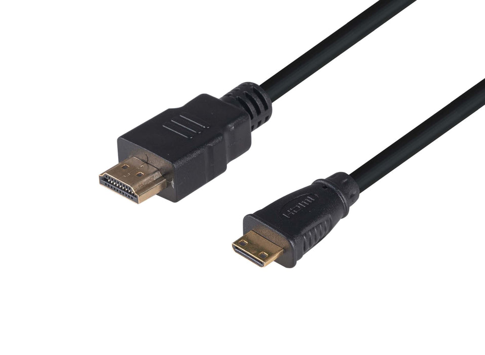 DYNAMIX 1m HDMI to HDMI Mini Cable High-Speed with Ethernet Max Res: 4K@60Hz (3840x2160)