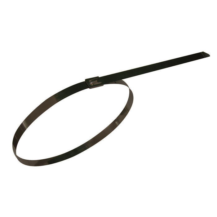 POWERFORCE Cable Tie 316SS Coated 300mm x 4.6mm Pack of 100. Self Locking ball-lock design. Chemical, Corrosion, Salt Spray and UV Resistant. Temp range: -80C to +150C. Halogen Free & Non-magnetic