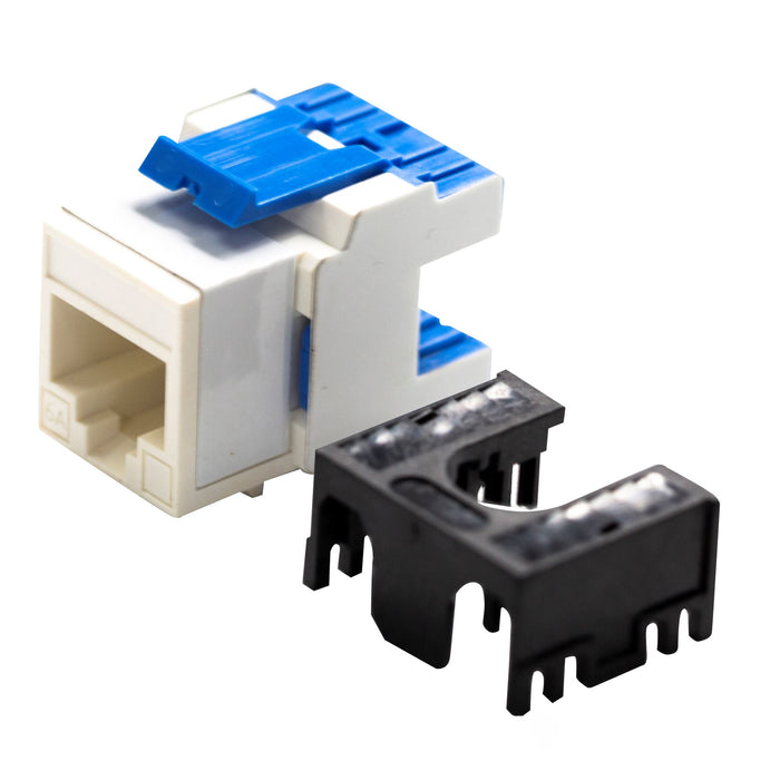 DYNAMIX Cat6A 180 Unshielded Keystone Jack, Dual  IDC. Colour White   MARCH PROMO Includes FREE Term Tool