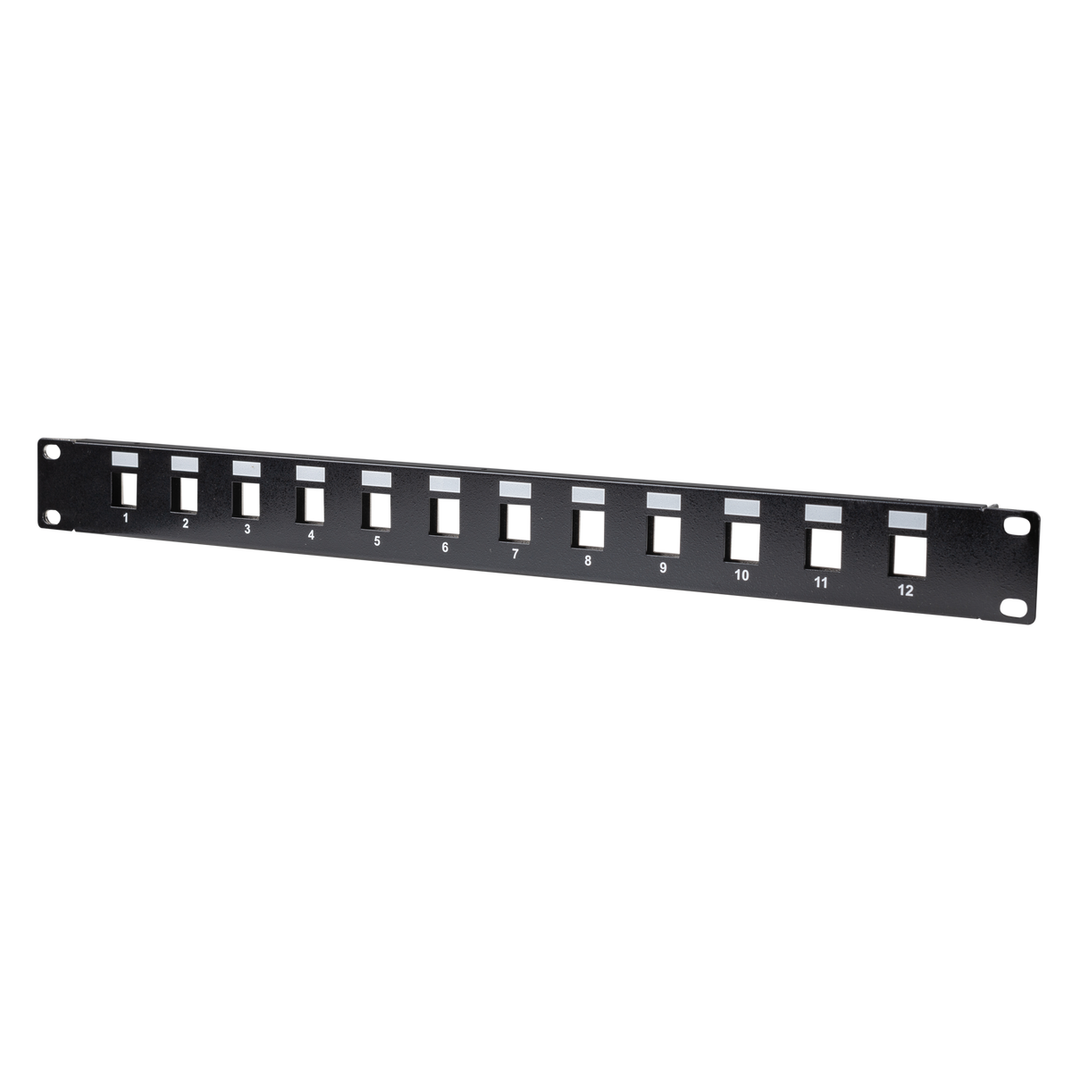 DYNAMIX 19'' 12 Port Unloaded Patch Panel Keystone Inserts, 1RU — IT·hub