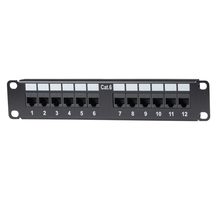 DYNAMIX 10'' 12 Port Cat6 Patch Panel for 10'' Cabinet R10 series