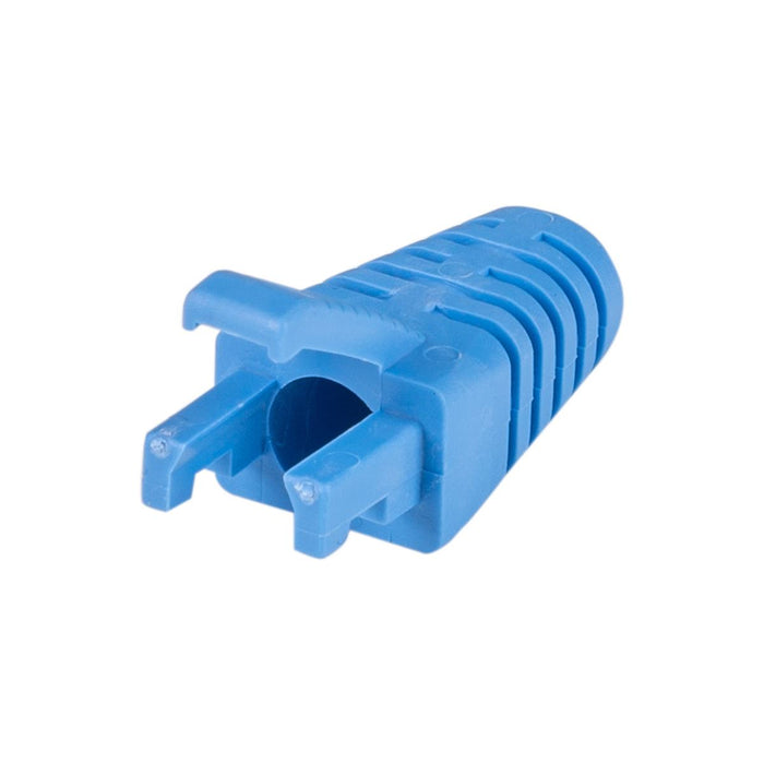 DYNAMIX BLUE RJ45 Strain Relief Boot - Slimline with Clip Protector (6.0 mm Outside Diameter) 20pk Bag