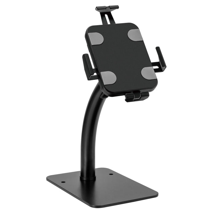 BRATECK Universal Anti-Theft Open Frame Countertop Stand for 7.9"-11” Tablets. Includes Security Screw to Prevent Theft. 360 Rotation. Includes Silicone & EVA Pads. Bolt Down Base. Black Colour