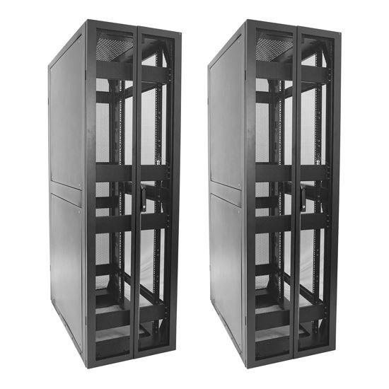 DYNAMIX 42RU Seismic Cabinet 1000mm deep (800 x 1000 x 2000mm) Fully welded. Dual pantry style Front/ Rear mesh doors. Dual 100mm front management. Telcordia GR-63-CORE: Zone 4, Issue 4 Standard. Black