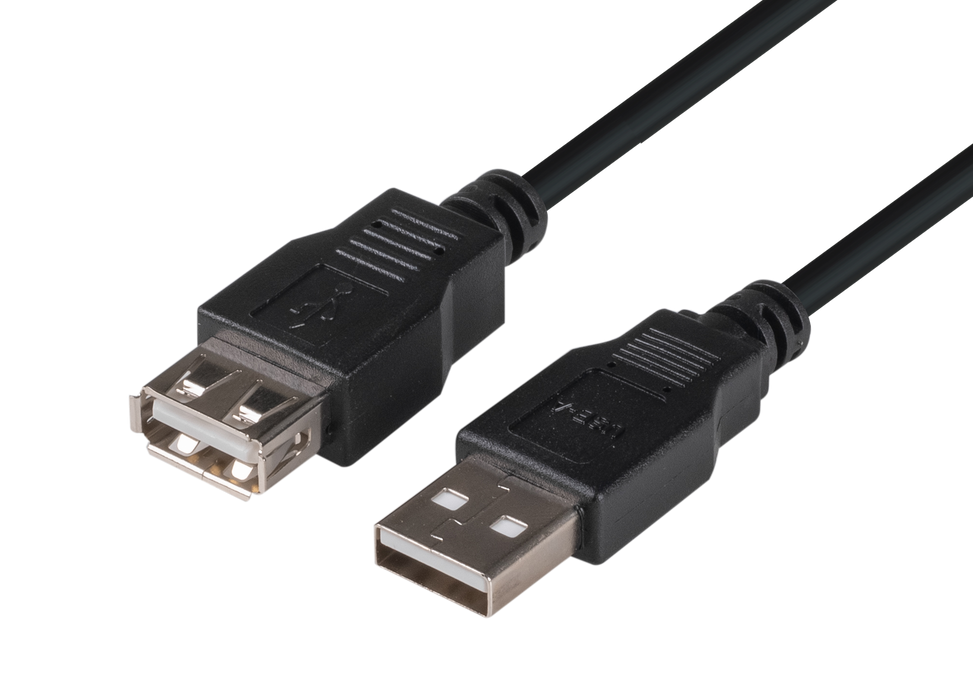 DYNAMIX 3m USB 2.0 Cable USB-A Male to USB-A Female Connectors.