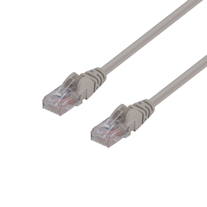 DYNAMIX 20m Cat6 Beige UTP Patch Lead (T568A Specification) 250MHz 24AWG Slimline Snagless Moulding with Unshielded Gold Plate Connector.