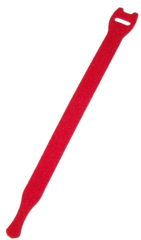DYNAMIX Hook & Loop Cable Tie, 200mm x 13mm, RED Colour (Packs of 10)