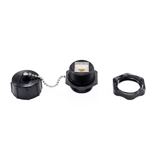 DYNAMIX IP67 Rated Cat6 Shielded Keystone Jack with Dust Cap.
