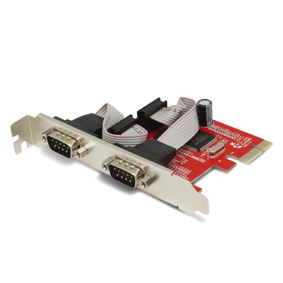 UNITEK 2 Port Serial PCI-E Card Includes Low Profile Brackets.