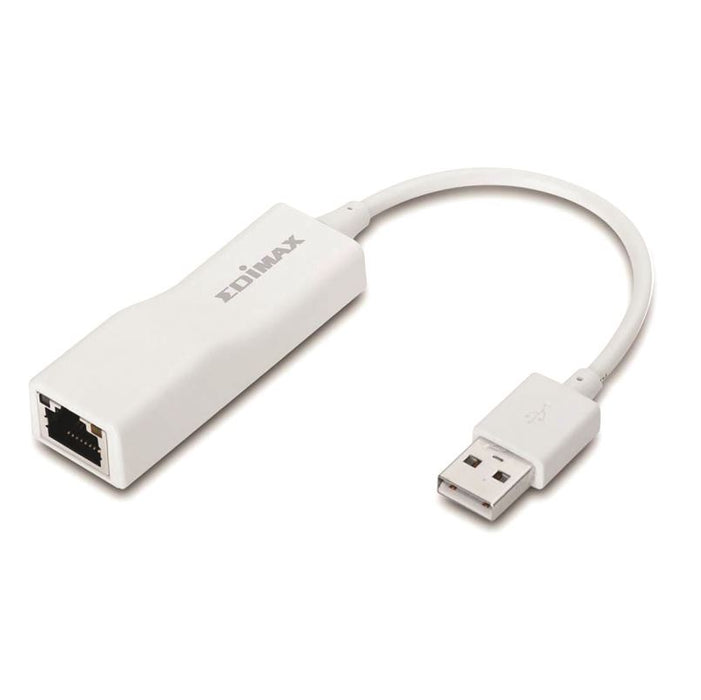 EDIMAX USB 2.0 to Fast Ethernet 10/100 Mbps Adapter. Diagnostic LED''s, No External Power.