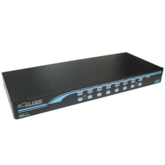 REXTRON 1-16 USB/PS2 Hybrid KVM Switch with USB Console Ports. Includes 12x 1.8m & 4x 3m USB, 2-in-1 leads.