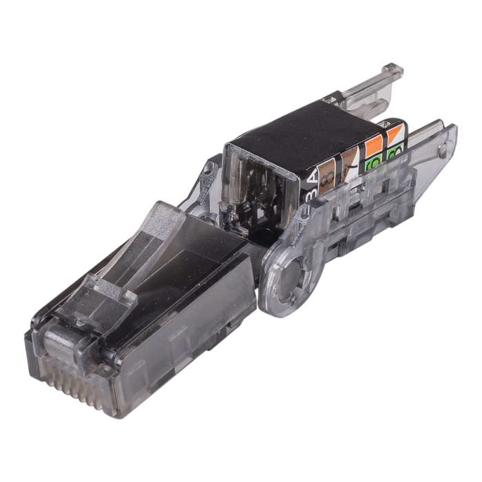 DYNAMIX RJ45 UTP Cat6A Tooless Flexible Plug, Works with both solid and stranded conductors 22~26AWG