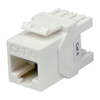 DYNAMIX Cat6 UTP Keystone RJ45 Slimline Jack. T568A/B Wiring. 50 micron, 180 Jack. Accept 23-24 AWG Cabling. Colour White. Rapid Termination Tool CT-RAPV2