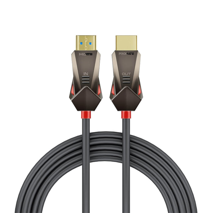 PROMATE 15m Ultra-High Definition (UHD) 2.0 HDMI Cable. Supports 4K@60Hz (4096x2160). High-Speed Ethernet, Long Bend Lifespan, Supports 48-Bit Colour. Gold Plated Connectors. Black.