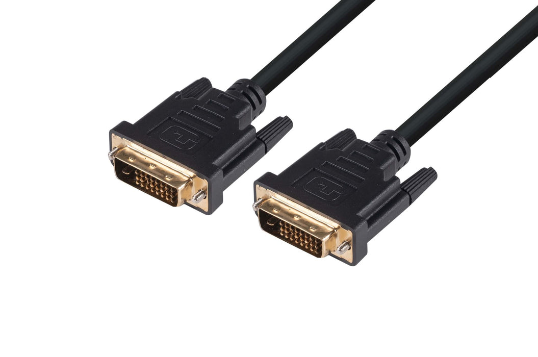 DYNAMIX 2m DVI-D Male to DVI-D Male Digital Dual Link (24+1) Cable. Supports DVI Digital Signals