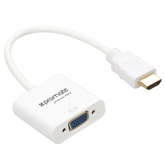 PROMATE HDMI (Male) to VGA (Female Display Adaptor Kit. Supports up to 1920x1080@60Hz. Gold-Plated HDMI Connector. Supports both Windows & Mac. White CLEARANCE SALE SAVE UP TO 74%