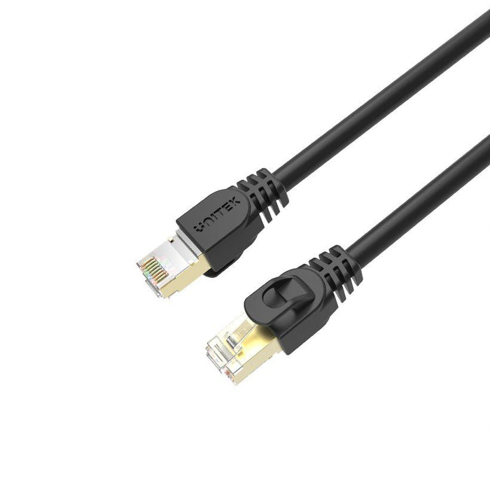 UNITEK 15m CAT7 Black SSTP 26AWG Patch Lead in PVC Jacket. Supports 10 Gigabit Ethernet @ 600Mhz, Gold-Plated Shielded RJ45 Connectors. RoHS Compliant. Power CLEARANCE SALE SAVE UP TO 49%