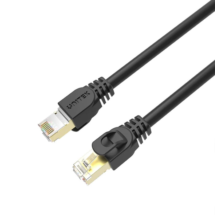 UNITEK 20m CAT7 Black SSTP 26AWG Patch Lead in PVC Jacket. Supports 10 Gigabit Ethernet @ 600Mhz, Gold-Plated Shielded RJ45 Connectors. RoHS Compliant. Power CLEARANCE SALE SAVE UP TO 51%