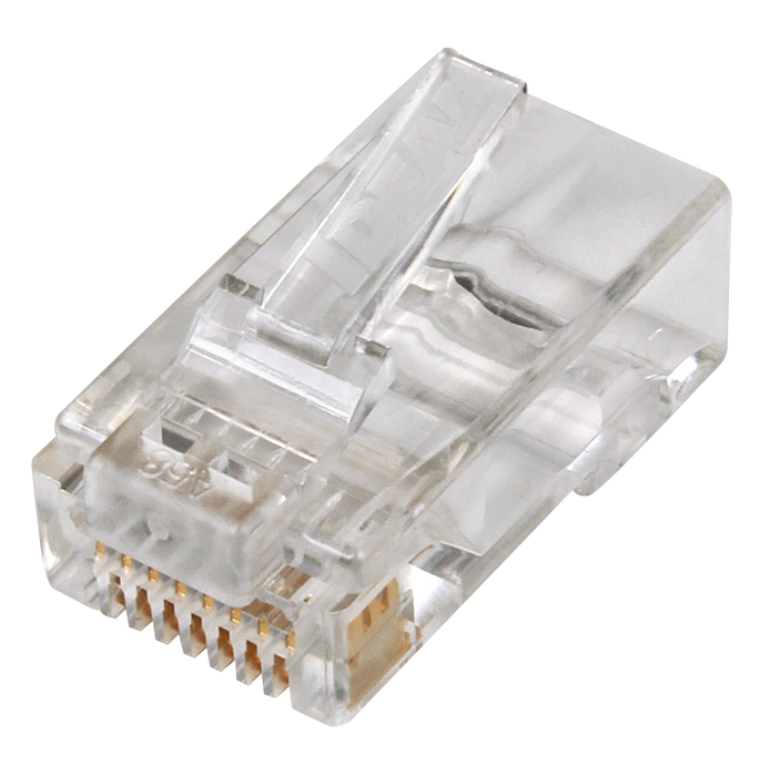 IDEAL INDUSTRIES CAT6 UTP RJ45 Push Through Plug. Jar of 100. Compatible with 30-496