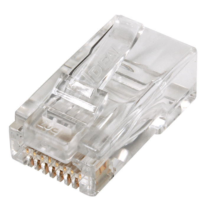 IDEAL INDUSTRIES CAT6A/6 UTP RJ45 Push Through Plug (Staggered). Pack of 50. Compatible with 30-495