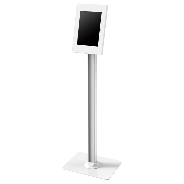 BRATECK Anti-Theft Enclosed Free Standing Tablet Display Kiosk Black Anti-skid Pad Prevent Scraches, VESA Compatible. Compatible with Most 9.7” to 11” Tablets, iPad 5, iPad Pro,IPad Air 10.5",10.9. White