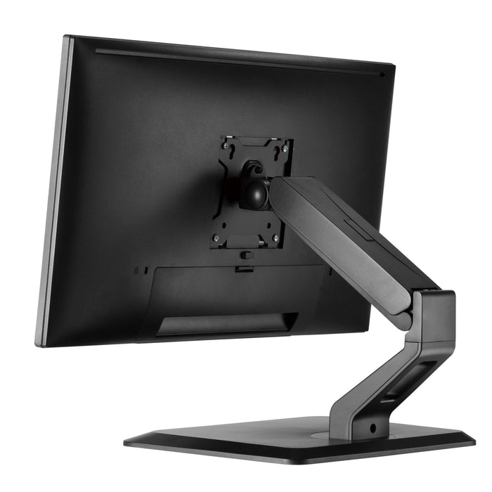 BRATECK 17'' -32'' Single Screen Articulating Monitor Stand. Free-Tilting Design, Rotary Base 360 Rotary VESA Plate. VESA 75x75, 100x100, Max Load 10kgs Built-in Cable Management
