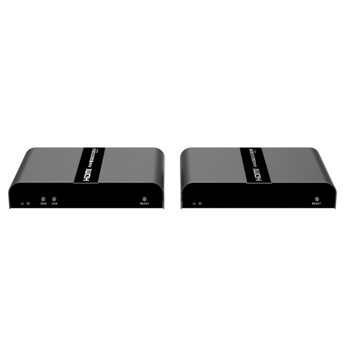 LENKENG 4K HDMI Extender with KVM Support Over Single CAT6/6A/7 Cable Mouse & Keyboard Extension via USB Extends up to 100m. Supports Max Res 4K@60Hz UHD. 1 to Many Connect. Includes both TX & RX Units.