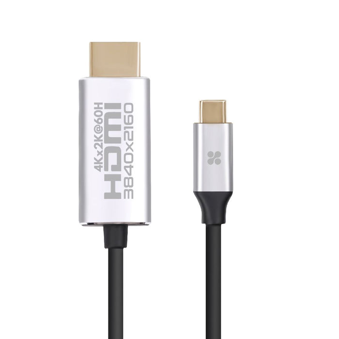 PROMATE 1.8m 4K USB-C to HDMI Cable with Gold Plated Connectors. Supports Max Res up to 4K@60Hz (4096X2160). Plug & Play. Grey Colour. NEW YEAR SALE! Up to 25% OFF