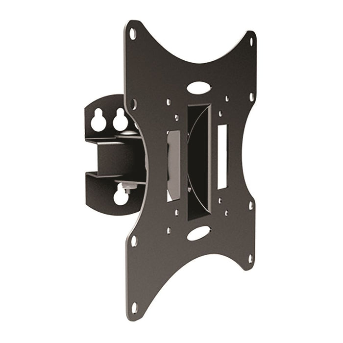 BRATECK 23''-42'' Pivoting wall mnt bracket. Tilt and swivel. Supports VESA 75x75,100x100,200x100,200x200. Max Load 30Kgs. Hidden cable management. Colour Black.