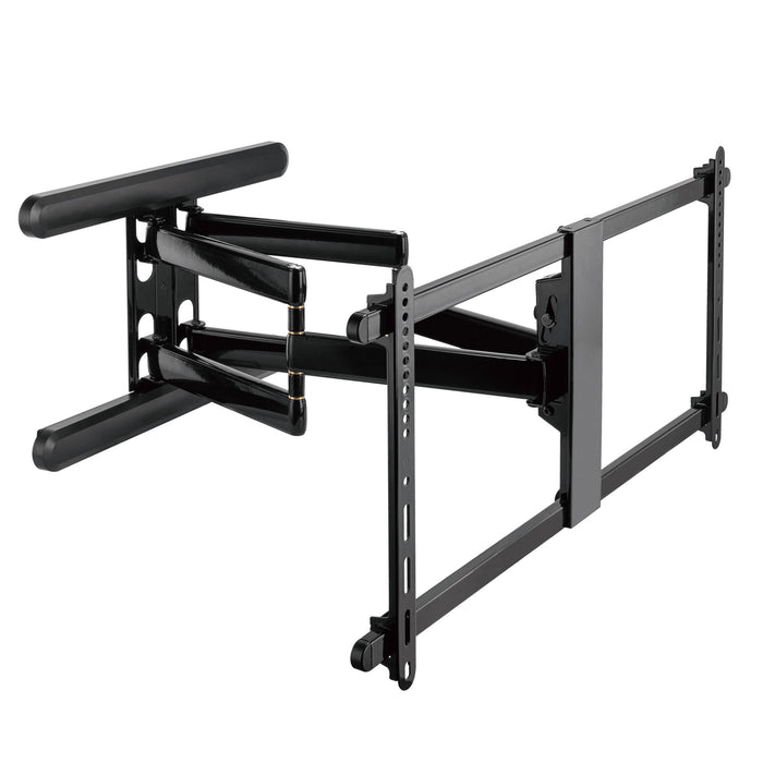 BRATECK 43-90" Premium Full Motion TV Wall Mount Bracket with Free Tilt Design. Max VESA 800x400, Max Load 70Kgs, Max Arm Extension 660mm, Bubble Level Included. Gloss Black