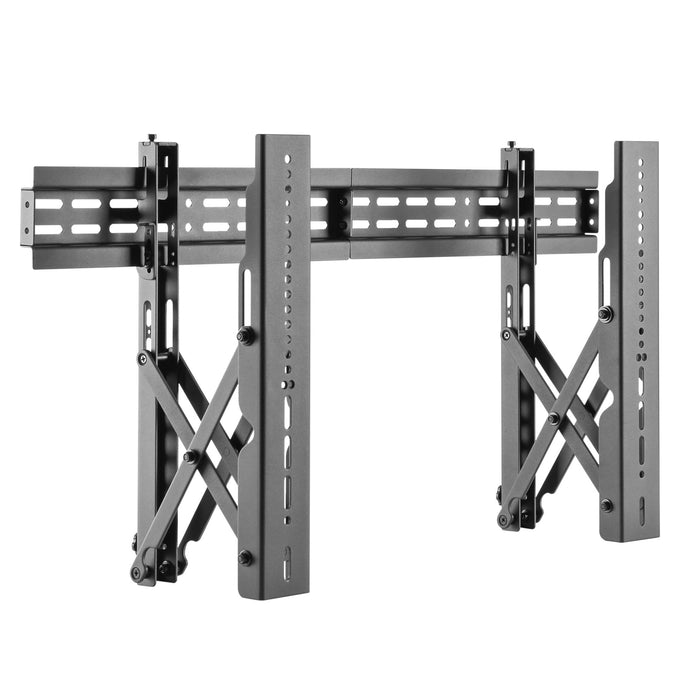 BRATECK 37"-70" Pop-Out Video Wall Mount Bracket. Max Load 45kg. Lateral Shift Brackets with Built-In Level Adjustment. Anti Theft Locking Hole. Max. VESA 800 x 400. Black