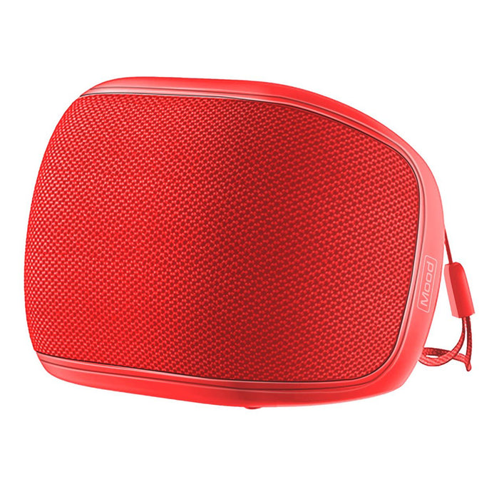 PROMATE 5W Wireless HD Bluetooth Portable Speaker with Built-in Lanyard. Battery Capacity 1200mA, Up to 24 Hours Playback, Supports Handsfree, Charge Time 2-3 Hours, IPX4 Water-Resist. Red Colour