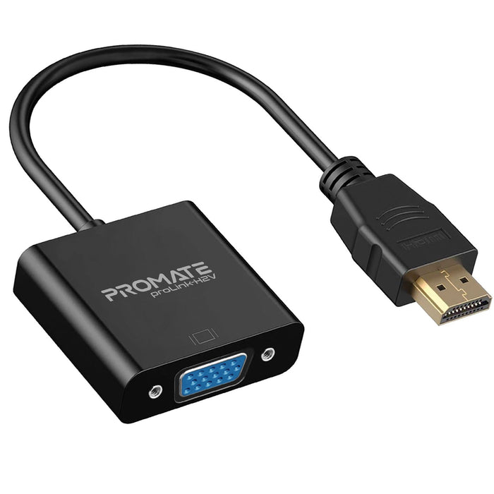 PROMATE HDMI (Male) to VGA (Female) Display Adaptor Kit. Supports up to 1920x1080@60Hz. Gold-Plated HDMI Connector. Supports both Windows & Mac. Black NEW YEAR SALE! Up to 25% OFF