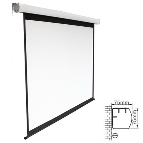 BRATECK 135'' Electric Projector Screen with Remote, Fiberglass Matte White Fabric. 16:9 aspect Ratio. 3m x1.68m (WxH). Wall or Ceiling mounted. NEW YEAR SALE! Up to 30% OFF