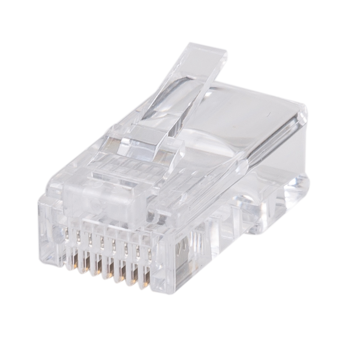 DYNAMIX RJ45 Plug 20pc Bag, 8P8C Modular Plug. 50 micron. Compatible with Stranded and Solid Cable.