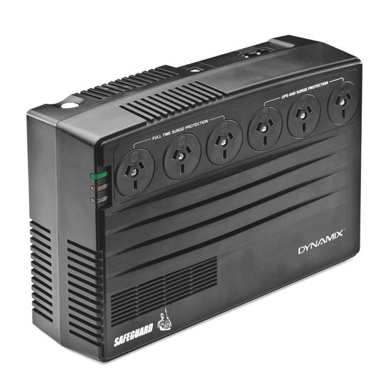 DYNAMIX SafeGuard 750VA /450W Line Interactive UPS, 3 x NZ Battery Back Up and Surge Outlets, 3 x NZ Surge Only Outlets