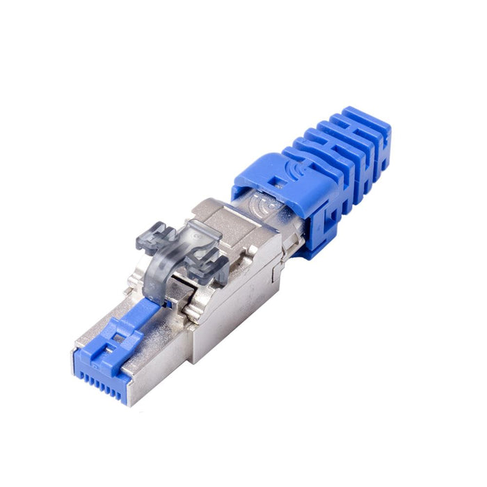 DYNAMIX RJ45 STP Cat6A 10G Tooless Flexible Plug. Works with both solid and stranded conductors 22~26AWG. MPTL FLUKE Test Compliant Plug